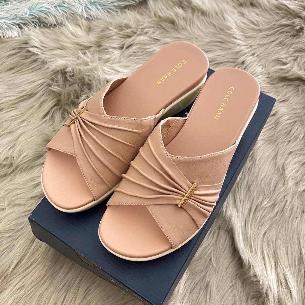 (New) Cole Hann Heeled Slide Sandals (women 6 US) - Picture 2 of 4